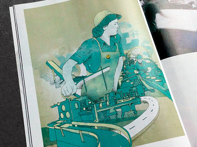 Illustration for a magazine drawing illustration women work