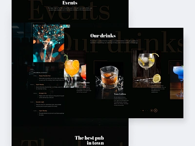 HazyOwl pub website bar dark design design concept drinks homepage pub ui ux ui design web design