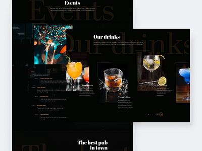 HazyOwl pub website bar dark design design concept drinks homepage pub ui ux ui design web design