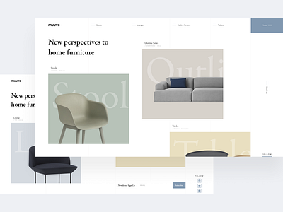 Scandinavian furniture online store clean design design concept furniture furniture website homepage modern online store scandinavian ui ux ui design web design web shop