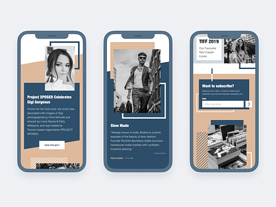 Fashion magazine - Mobile design design concept fashion fasion magazine homepage interface mobile design mobile ui modern style ui ux ui design web design