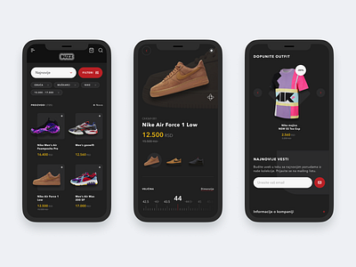 Online sneaker shop website buzz clean design design concept homepage interface mobile modern online store responsive sneakerhead sneakers ui ux ui design web design web shop