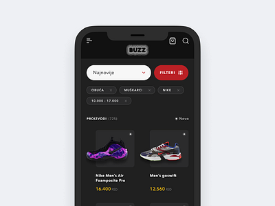 Online sneaker shop website buzz clean design design concept homepage interface mobile modern online store responsive sneaker ui ux ui design web design web shop