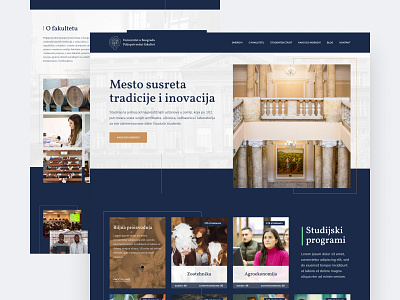 Faculty of Agriculture, University of Belgrade agriculture belgrade clean design faculty homepage interface modern ui ui ux ui design web design