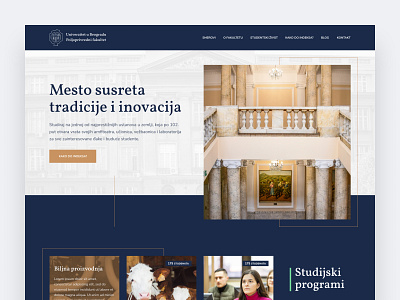 Faculty of Agriculture, University of Belgrade agriculture belgrade clean design faculty homepage interface modern ui ui ux ui design web design
