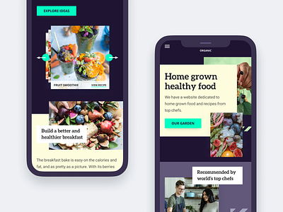 Home grown food website - Mobile clean design design concept healthy healthyfood homepage interface mobile modern responsive ui ui ux ui design web design