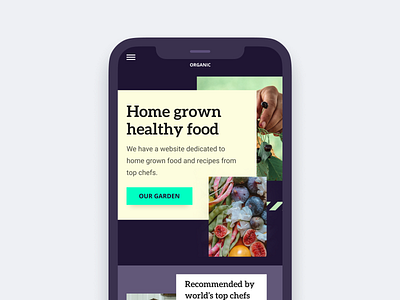 Home grown food website - Mobile