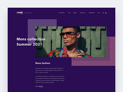 Fashion store website concept clean clothes design design concept fashion fashion brand homepage interface modern online store ui ui ux ui design web design