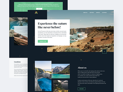 Camping in nature website camping design design concept homepage interface modern nature outdoors ui ui ux ui design web design website