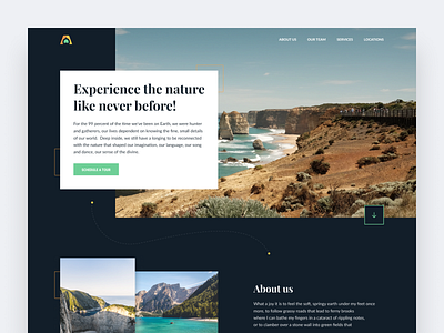 Camping in nature website camping design design concept homepage interface modern nature outdoors ui ui ux ui design web design website
