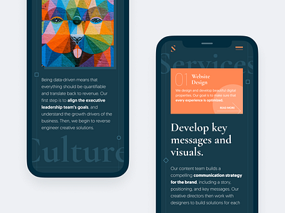 Design agency website - Mobile