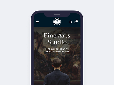 Fine arts studio - Mobile art design design concept homepage intefrace mobile modern painting responsive ui ui ux ui design web design