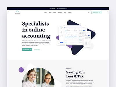 Online Accounting Comapny accountants bookkeeping design design concept homepage modern tax ui ui ux ui design web design