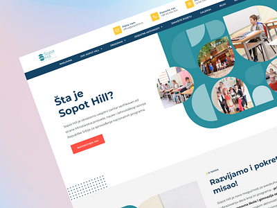 Sopot Hill - Private school website design design design concept high school homepage interface modern private school ui ux ui design web design