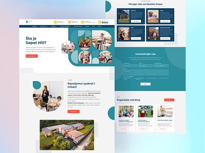Sopot Hill - Private school website design design design concept high school homepage interface modern private school ui ux ui design web design website