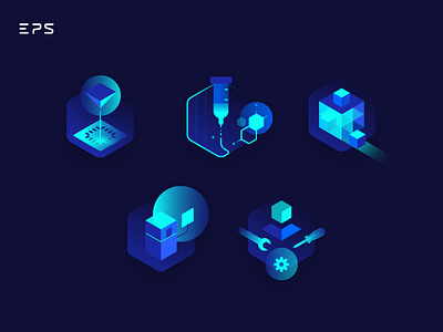 Icons for a hungarian electronics company (v2)