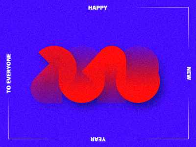 Happy New Year 2018 2018 letters numbers type typography