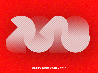 Happy New Year 2018 / 2 2018 letters numbers type typography
