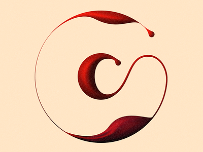 Letter c calligraphy design font graphicdesign illustration lettering typography