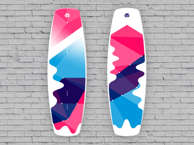 IO Wakeboard Graphics competition 1 / for Humanoid Wakeboards product design polygon color productdesign illustration wakeboard sport art graphicdesign design