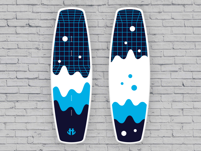 IO Wakeboard Graphics competition 2 / for Humanoid Wakeboards product design wakeboard sport productdesign polygon illustration graphicdesign design color art