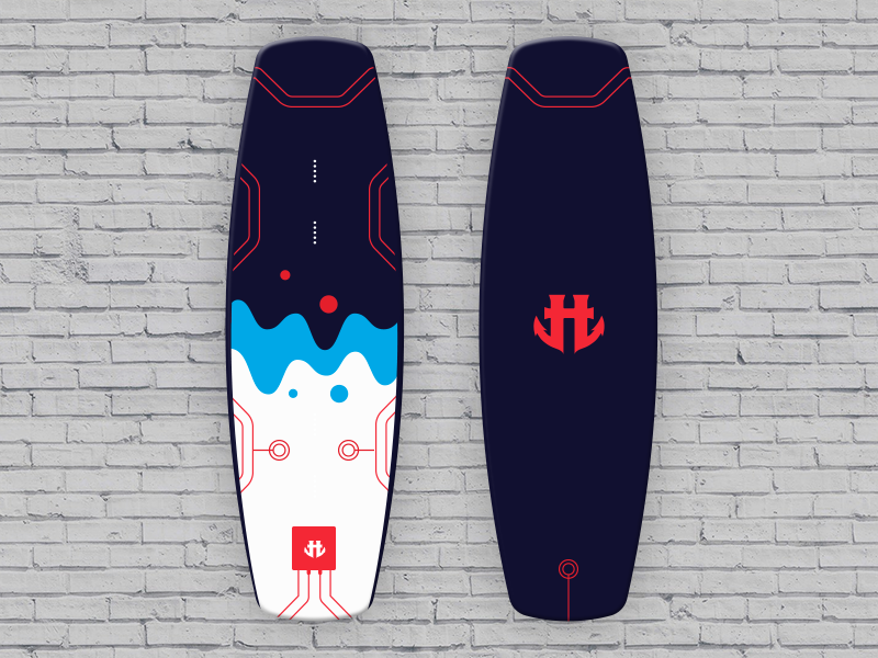 IO Wakeboard Graphics competition 3 / for Humanoid Wakeboards product design wakeboard sport polygon illustration graphicdesign design color art