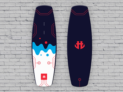 IO Wakeboard Graphics competition 3 / for Humanoid Wakeboards art color design graphicdesign illustration polygon product design sport wakeboard
