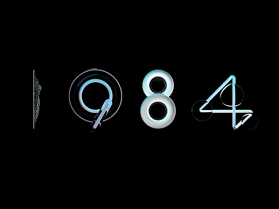 1984 / Moving Numbers - Character Experiment 3d 3d art animation art c4d cinema4d design font graphicdesign illustration kinetic type kinetictype kinetictypography motion design numbers text type typography