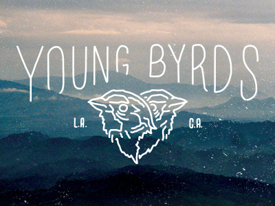 Young Byrds hand drawn hand lettering identity los angeles