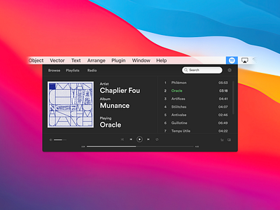 Mini Spotify - Menu Bar Dropdown