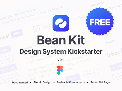 Bean Kit - Free Design System Kickstarter Kit design figma free kit ui