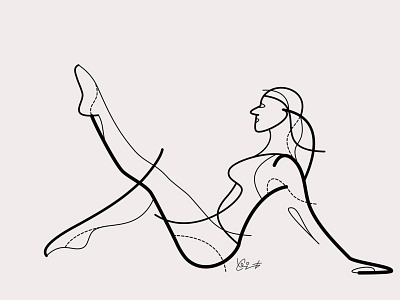 Pilates art fashion illustration vector