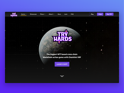 TRYHARDS | Landing design game design nft ui ui design video games web design