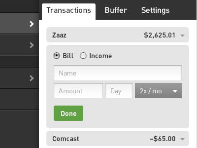 Editing Transactions trubalance