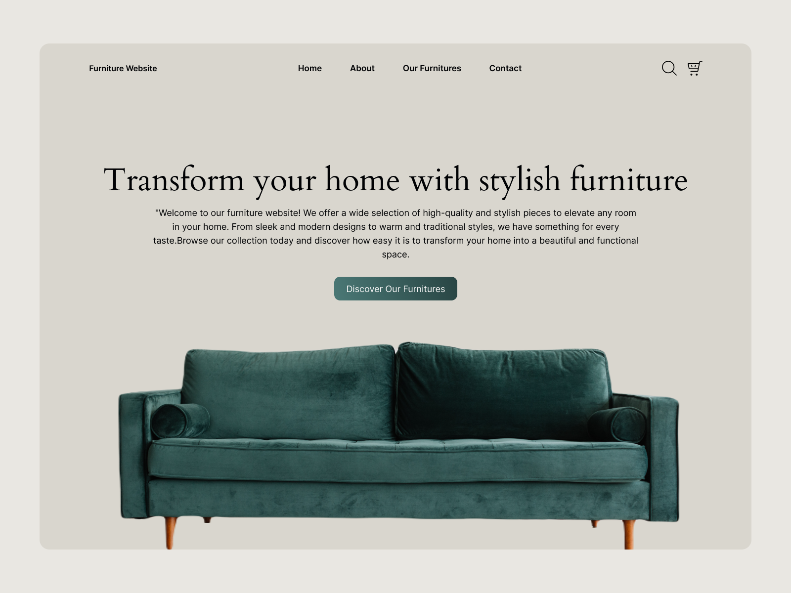 Furniture site Concept by Jessie Fournie on Dribbble