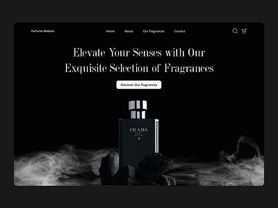 Perfume Website Concept black landing page perfume perfume landing page perfume website ui ux webdesign website design