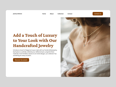 Jewelry Website Concept jewelry jewelry webshop jewelry website design jewels landing page landing page design ui ux webdesign