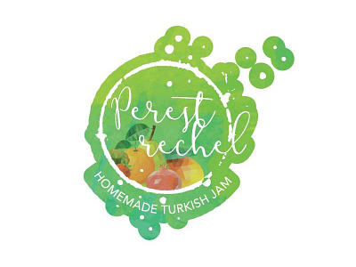 Logo Turkish Jam fruits green jam logo turkish