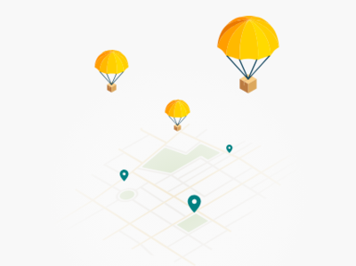 No Saved Address delivery drop off gps illuatration isometric location