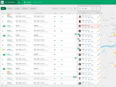 Allocation allocation user interface ux ui webapp