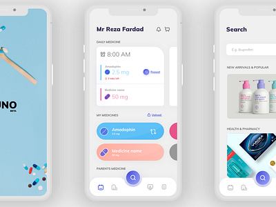 Juno Pharmacy Mobile App mobile app mobile app design ux ui visual design