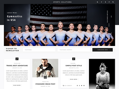 Sports landing page