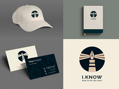 i.know - logo 4 education company beacon branding education graphic design i.know light logo logo design