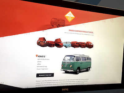 Scooby Campers (nearly live) campers campervan car design eyeweb icon live orange red responsive scooby van