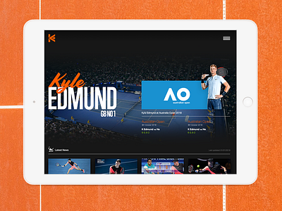 Kyle Edmund live stats design sport ui ux web website