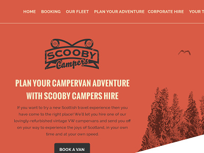 Scooby Campers WIP app blog clean design icon illustration iphone logo red typography ui