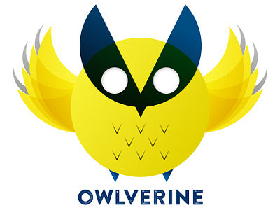 Owlverine illustration vector