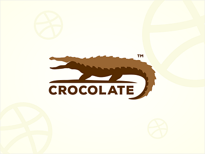 Crocolate animal brown chocolate clean crocodile crocs modern simple sophisticated
