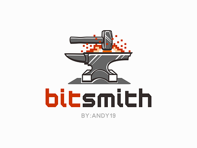 Bitsmith 8 bit anvil bit black smith byte compute ember fire hammer pixel smith
