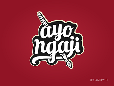 Ayo Ngaji ayo ngaji fountain pen logo type script typography word mark